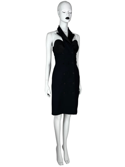 Jean-Paul Gaultier Resort 2011 Halterneck Tuxedo Dress with Iconic Conical Bust Construction