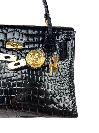 Gianni Versace Fall 1994 Mock Croc Medusa Kelly Satchel — “Princess Diana Handbag”