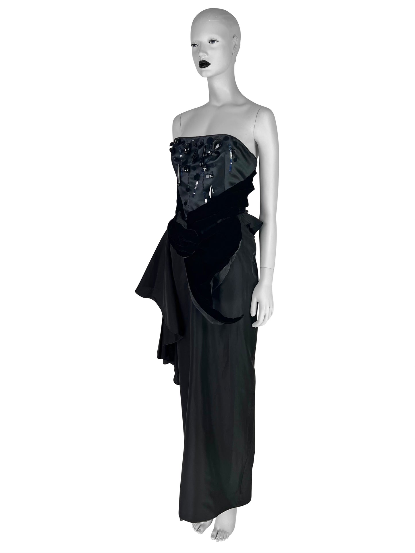 Christian Lacroix Fall 1999 Embellished Draped Gown