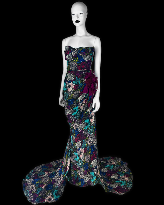 Lanvin by Alber Elbaz Resort 2010 Dramatic Floral Silk Gown