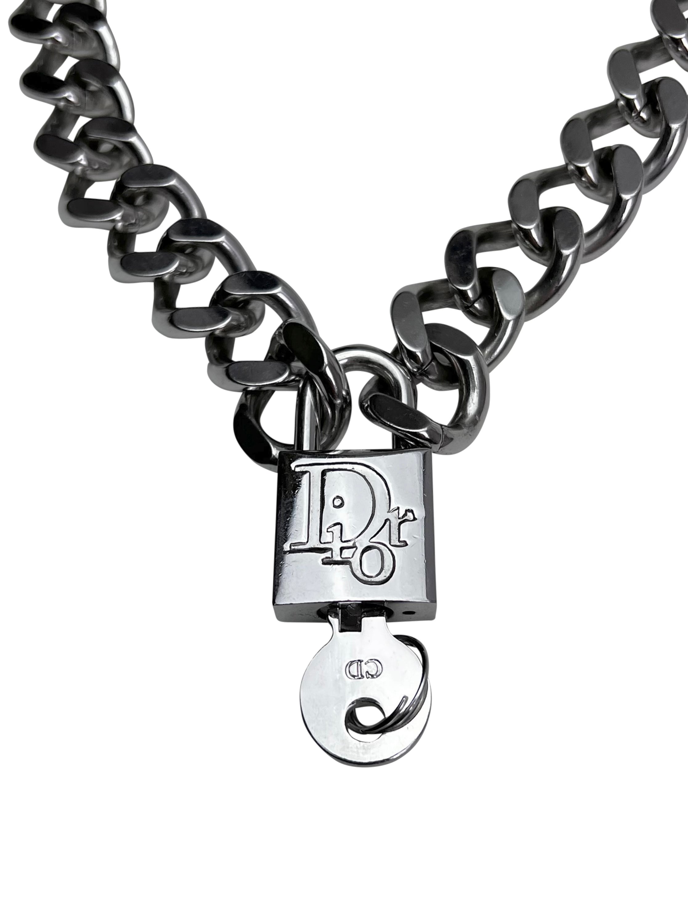 Dior Spring 2001 Couture Show Logo Padlock Chain