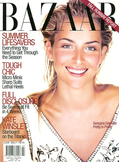 Prada Fall 1997 Beaded Off-white Velvet Dress