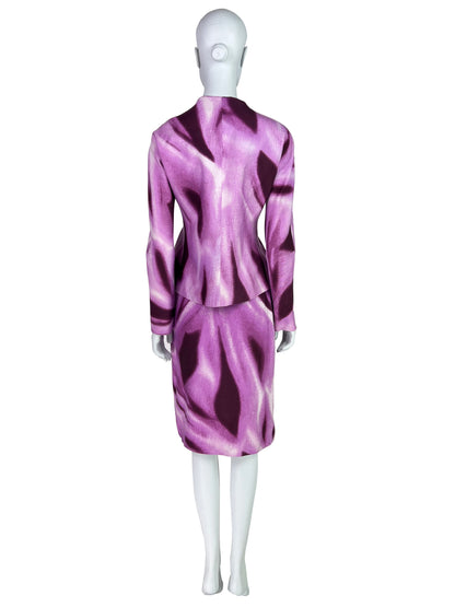 Gianni Versace Spring 1999 Silk Printed Skirt Suit