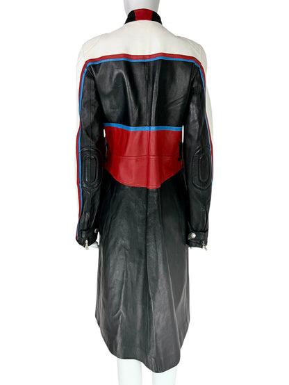 Rare Runway Dolce & Gabbana Spring 2001 Leather Moto Coat