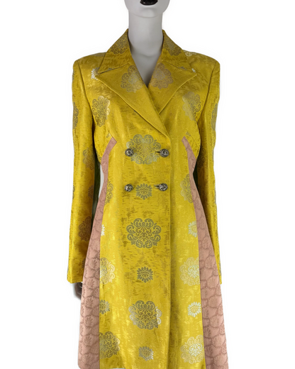 Versace Fall 2002 Patchwork Jacquard Coat