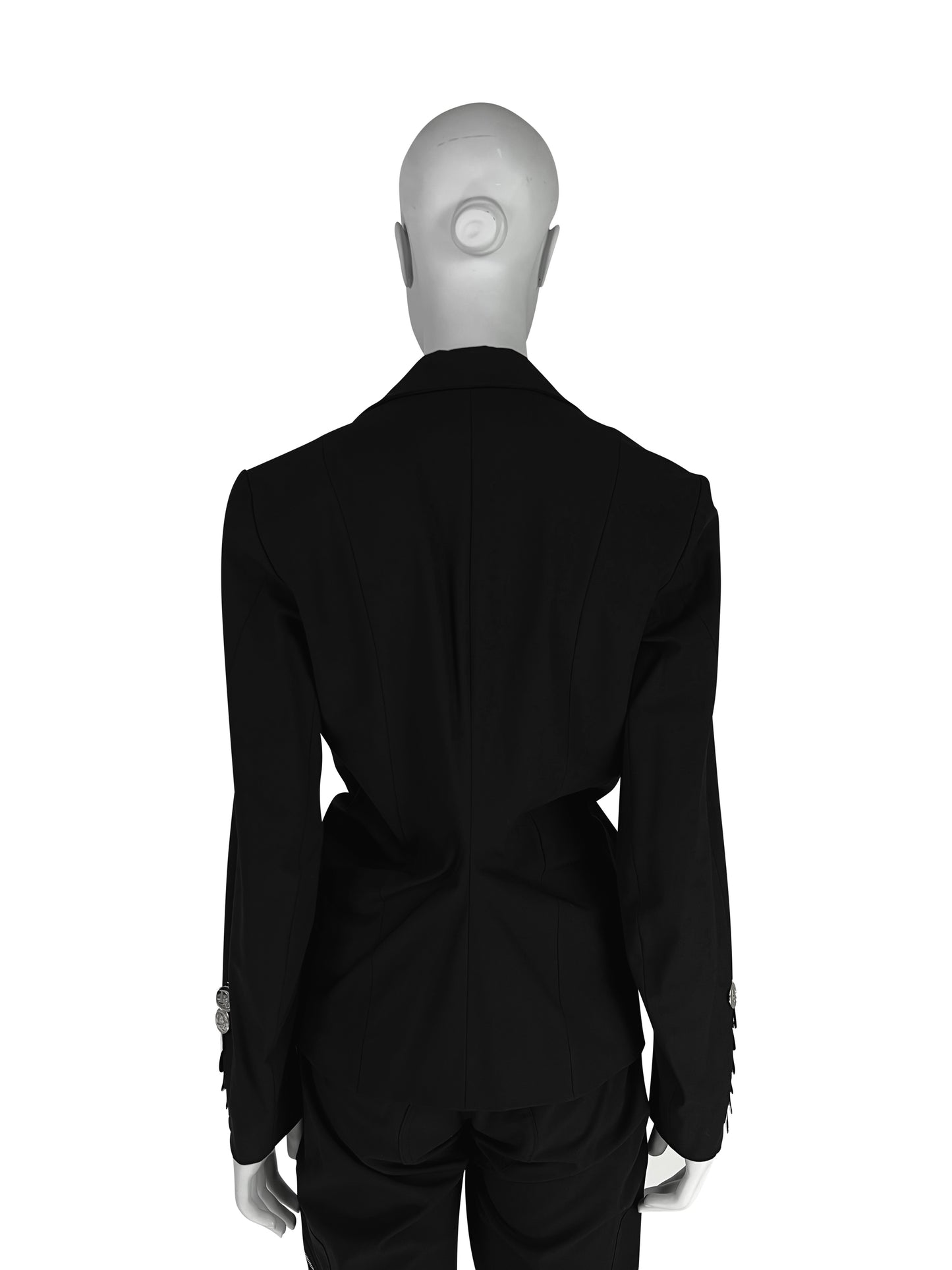 Dior by John Galliano Spring 2004 Black Suit with Silver Logo Coins