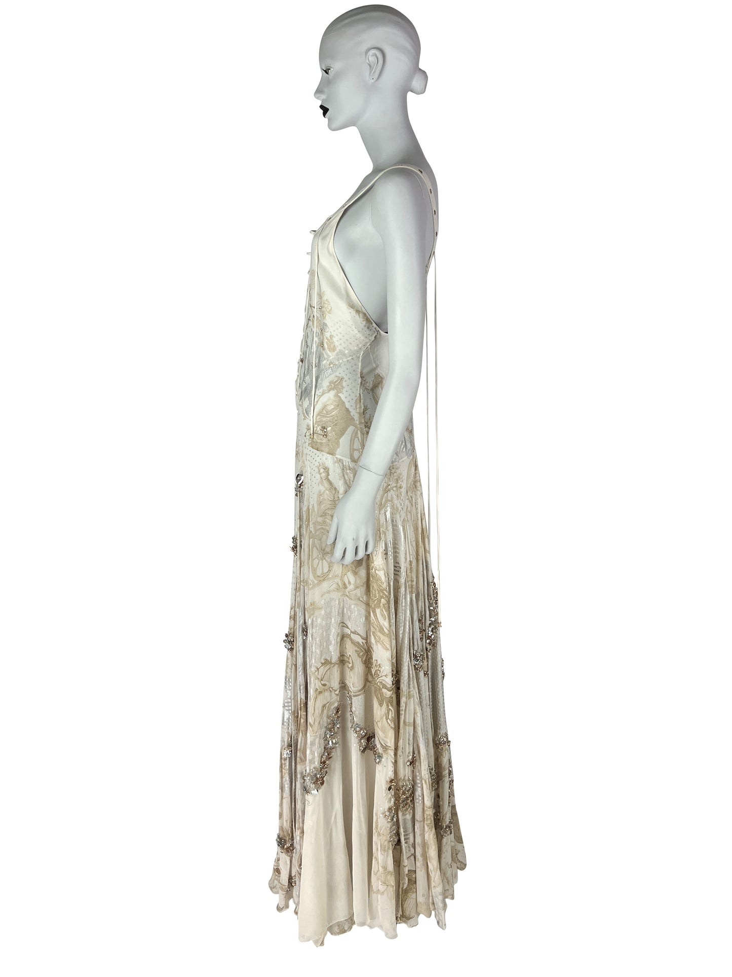 Archival Roberto Cavalli Resort 2015 Embellished Silk Boho Gown