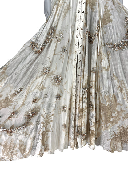 Archival Roberto Cavalli Resort 2015 Embellished Silk Boho Gown