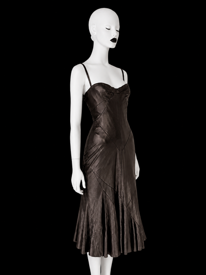 Roberto Cavalli Fall 2003 Leather Midi Dress — Beyoncé Reference