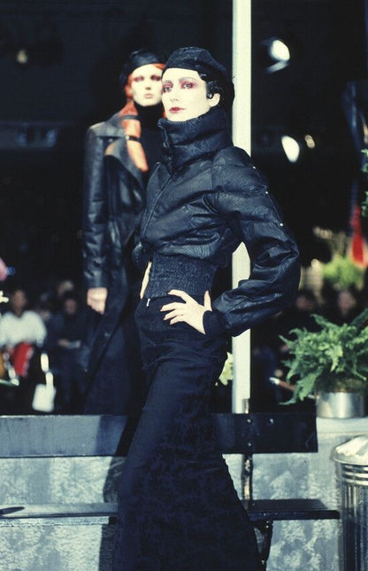 Dior by John Galliano Fall 1998 Black Down Feather Puffer Jacket