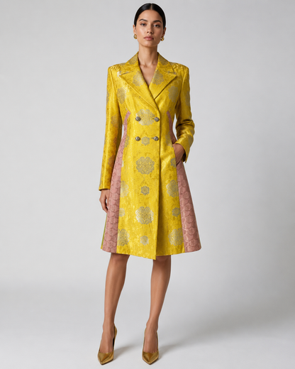 Versace Fall 2002 Patchwork Jacquard Coat