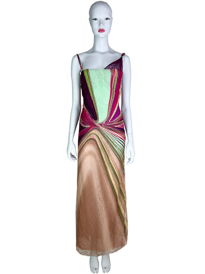 Versace Fall 2000 Lace Printed Gown