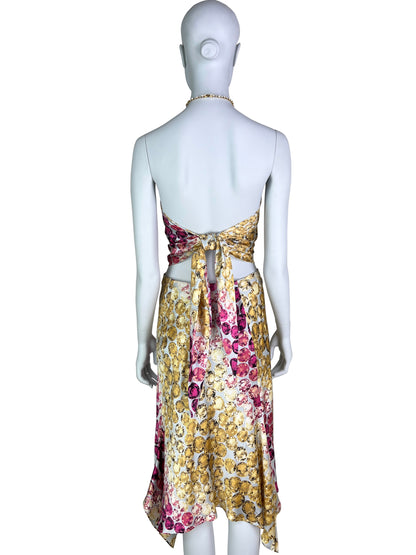 Roberto Cavalli Spring 2000 Gemstone Print Silk Set