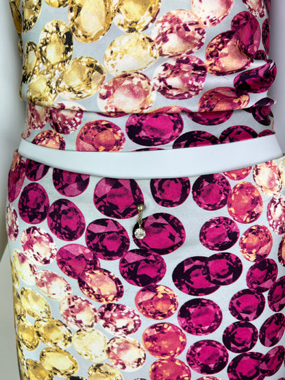 Roberto Cavalli Spring 2000 Gemstone Print Silk Set