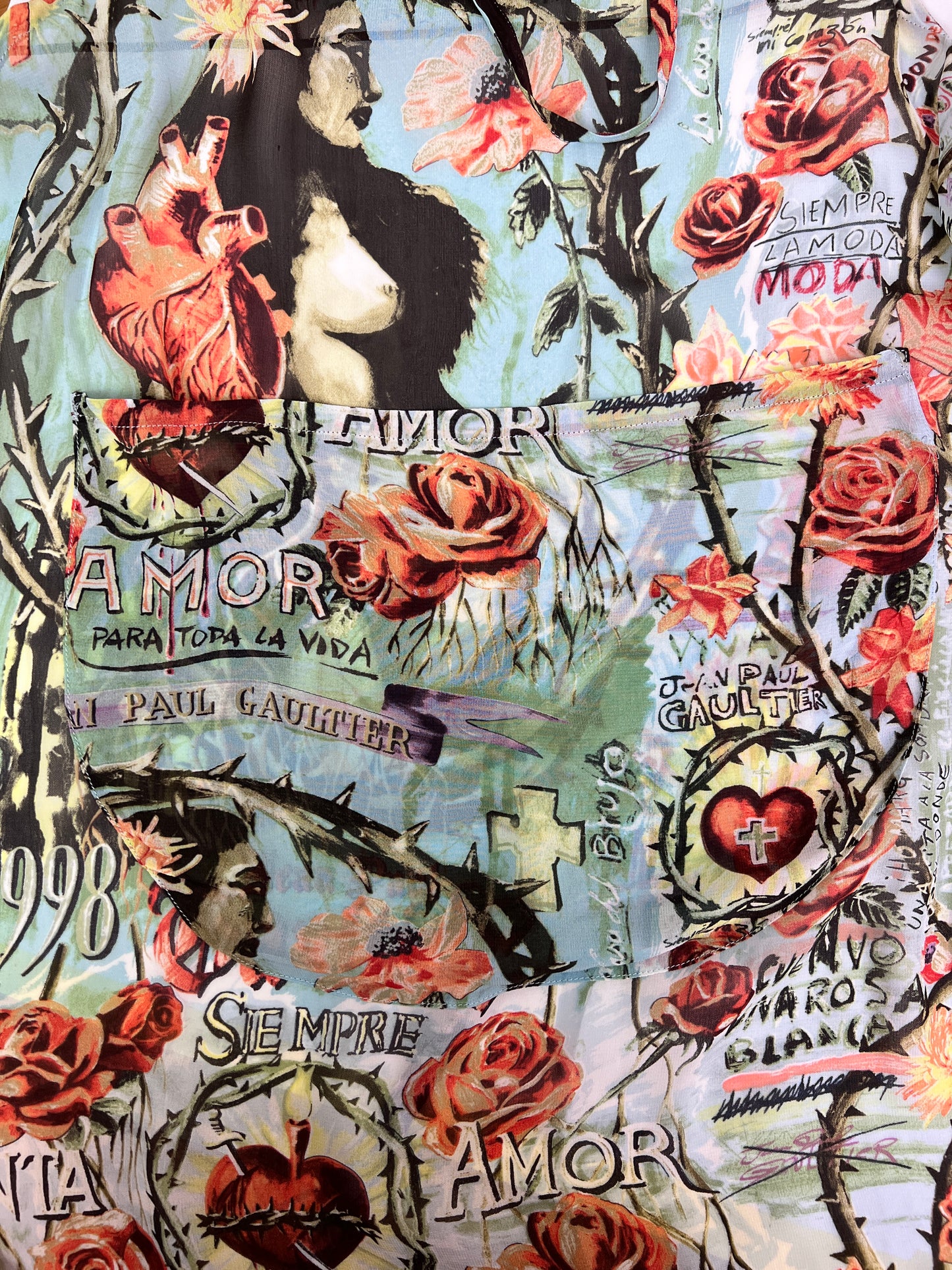 Jean-Paul Gaultier Spring 1998 Frida Kahlo Apron Dress