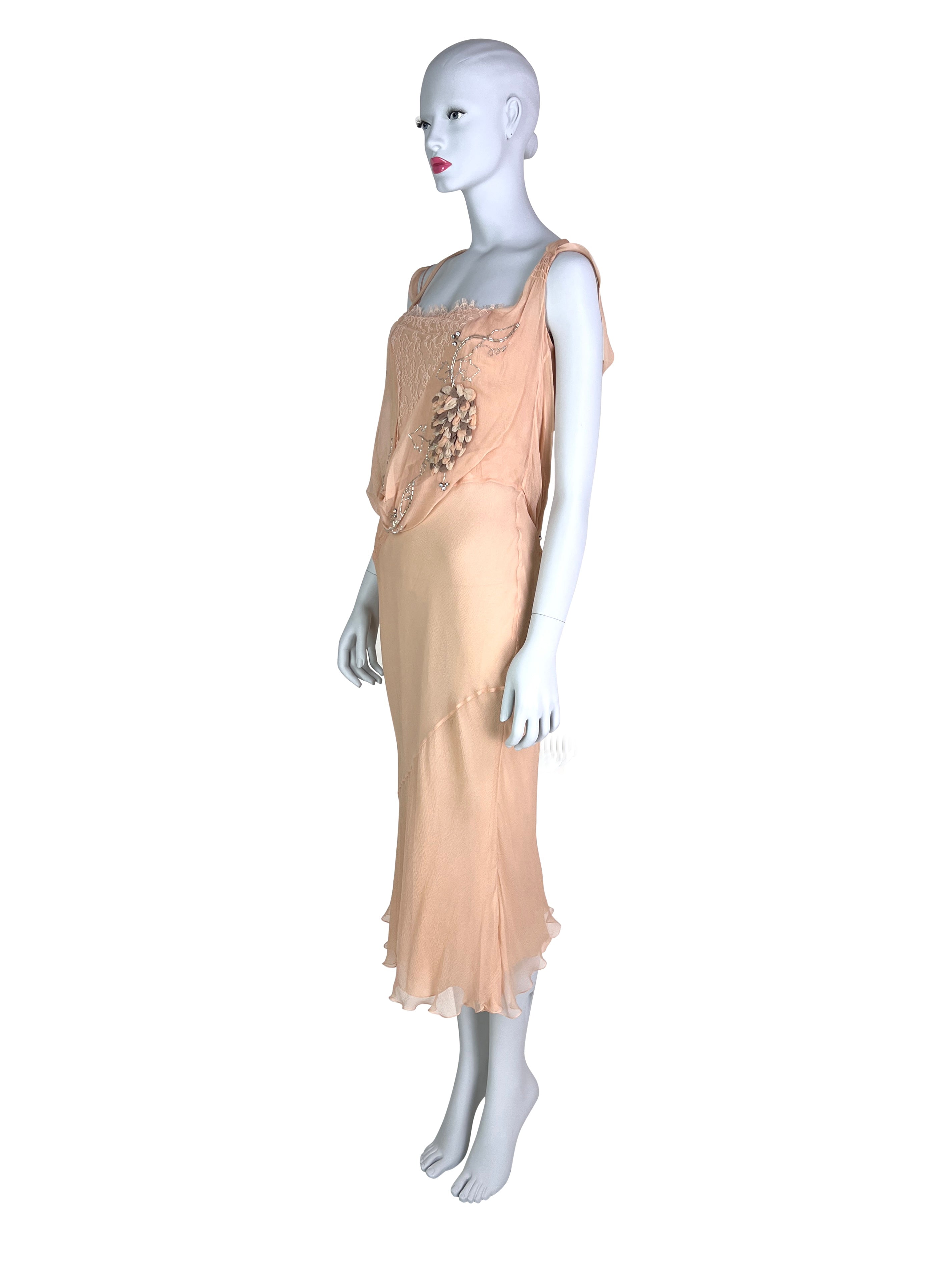 John Galliano Fall 2005 Silk Embellished Dress