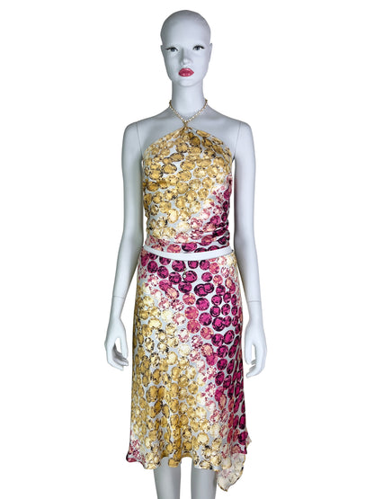 Roberto Cavalli Spring 2000 Gemstone Print Silk Set
