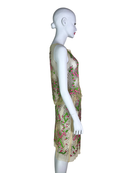 Fendi Spring 2000 Embroidered Mesh Ensemble