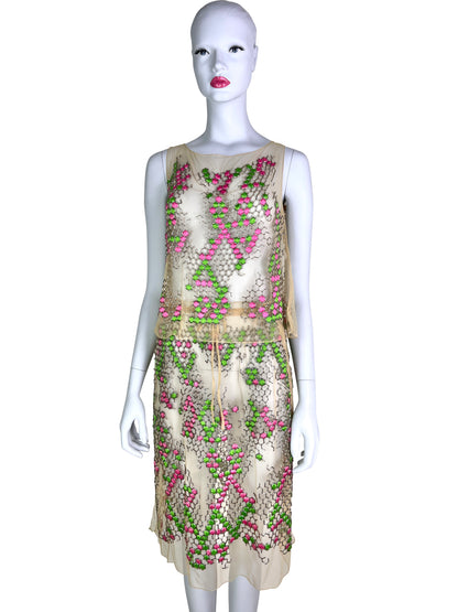Fendi Spring 2000 Embroidered Mesh Ensemble