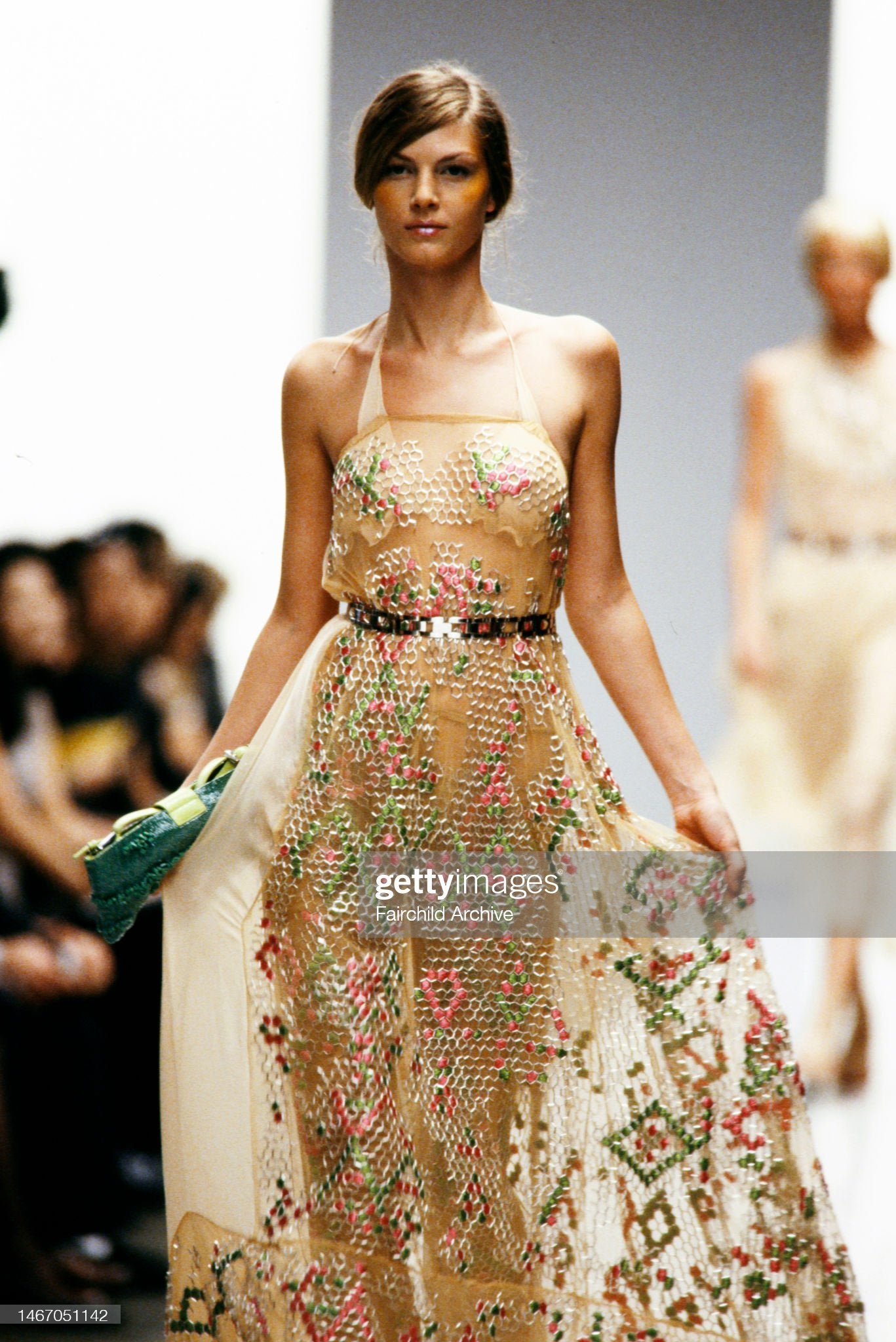 Fendi Spring 2000 Embroidered Mesh Ensemble