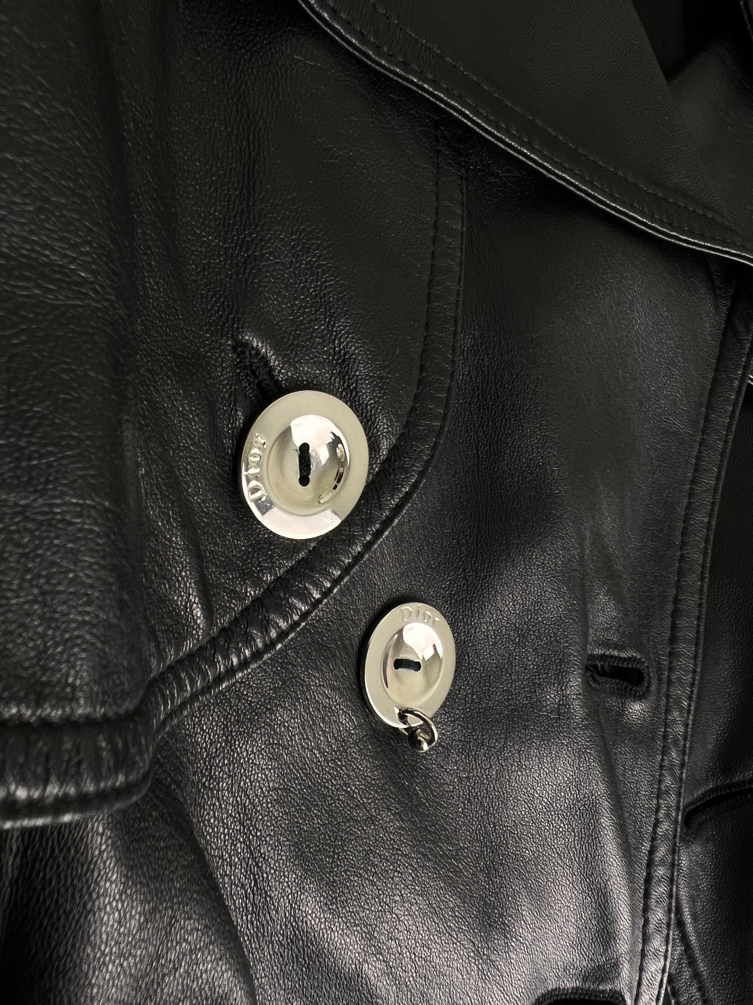 Dior Spring 2004 RTW Draped Leather Jacket