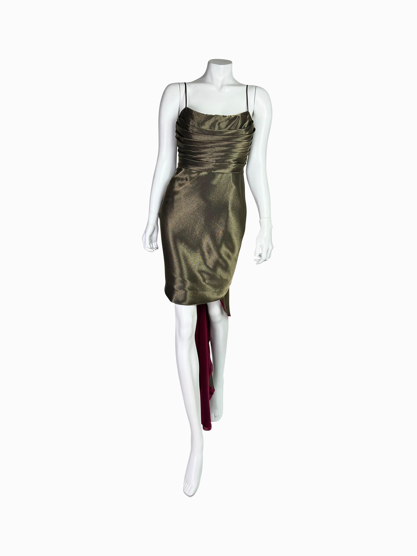 Rare! Chanel Fall 1990 Lamé Runway Dress