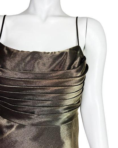 Rare! Chanel Fall 1990 Lamé Runway Dress