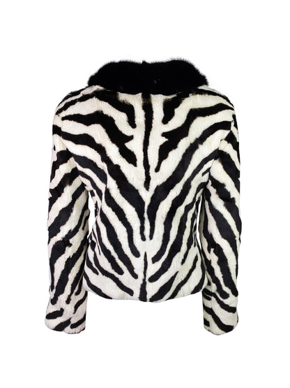 Dolce & Gabbana Fall 1999 Zebra Print Fur Jacket