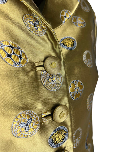 Gianni Versace Fall 1997 Golden Coin Print Suit