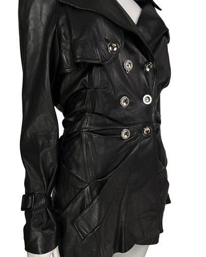 Dior Spring 2004 RTW Draped Leather Jacket