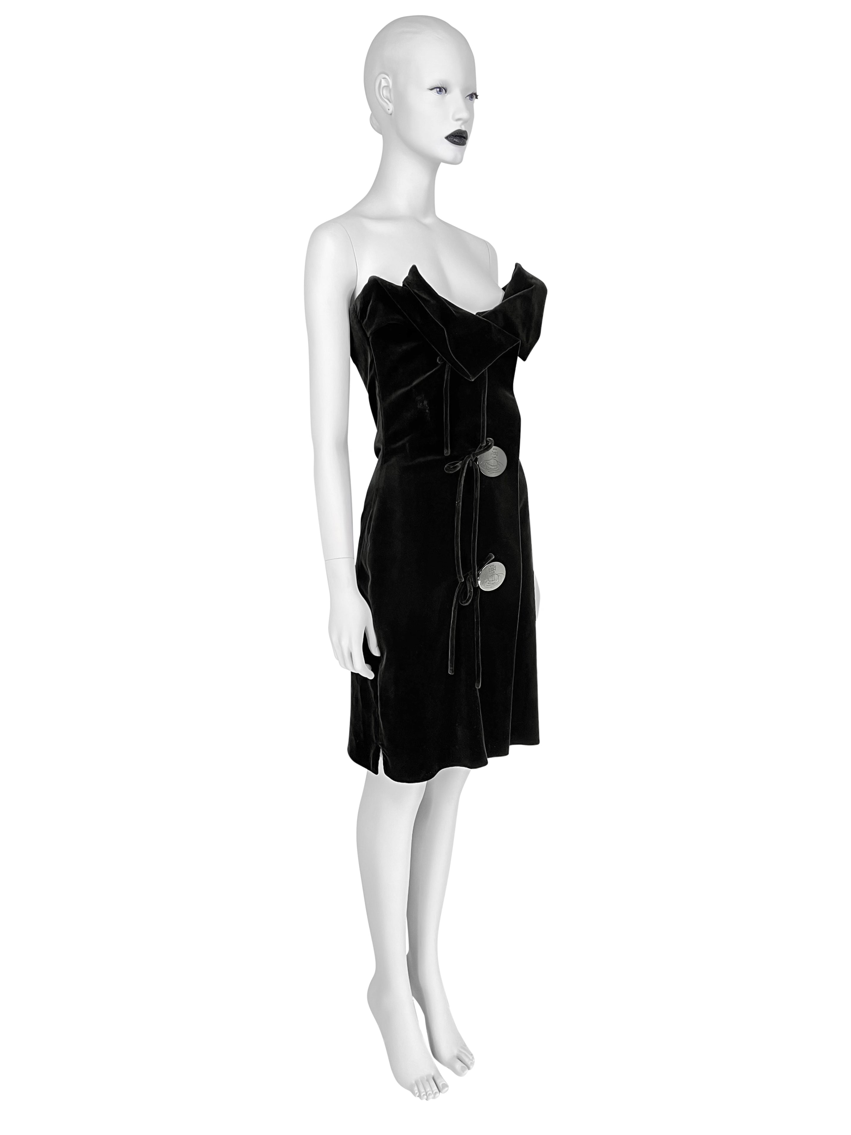 Vivienne Westwood Fall 1998 Corseted Velvet Dress
