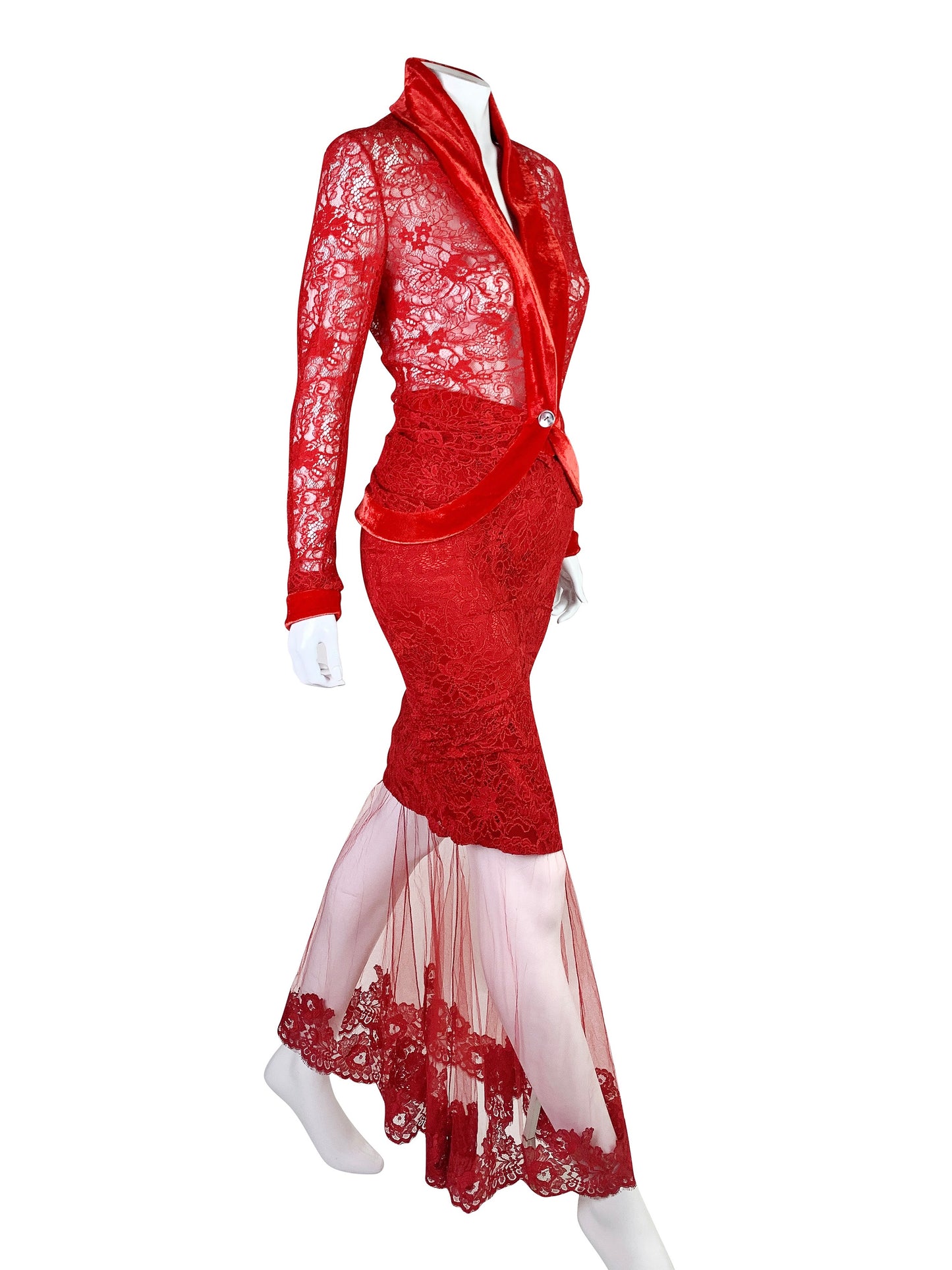 Dior Fall 2003 RTW Red Lace Set