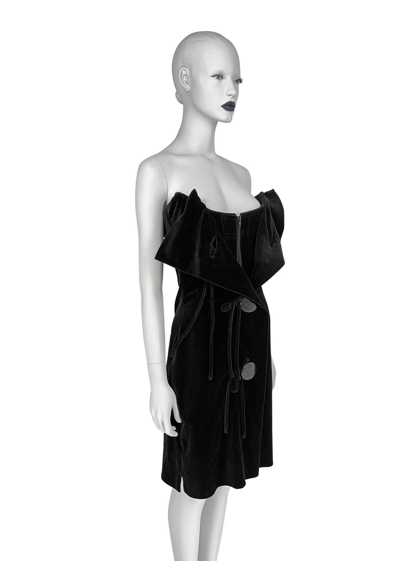 Vivienne Westwood Fall 1998 Corseted Velvet Dress