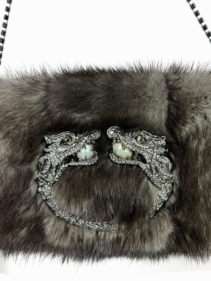 Gucci Fall 2004 Mink Dragon Clutch