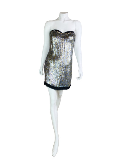 Roberto Cavalli Bejeweled Mini Dress