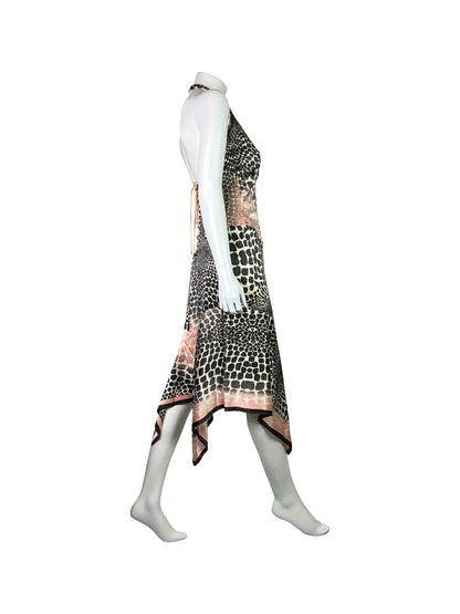 Roberto Cavalli Spring 2004 Corset Halter Neck Silk Dress