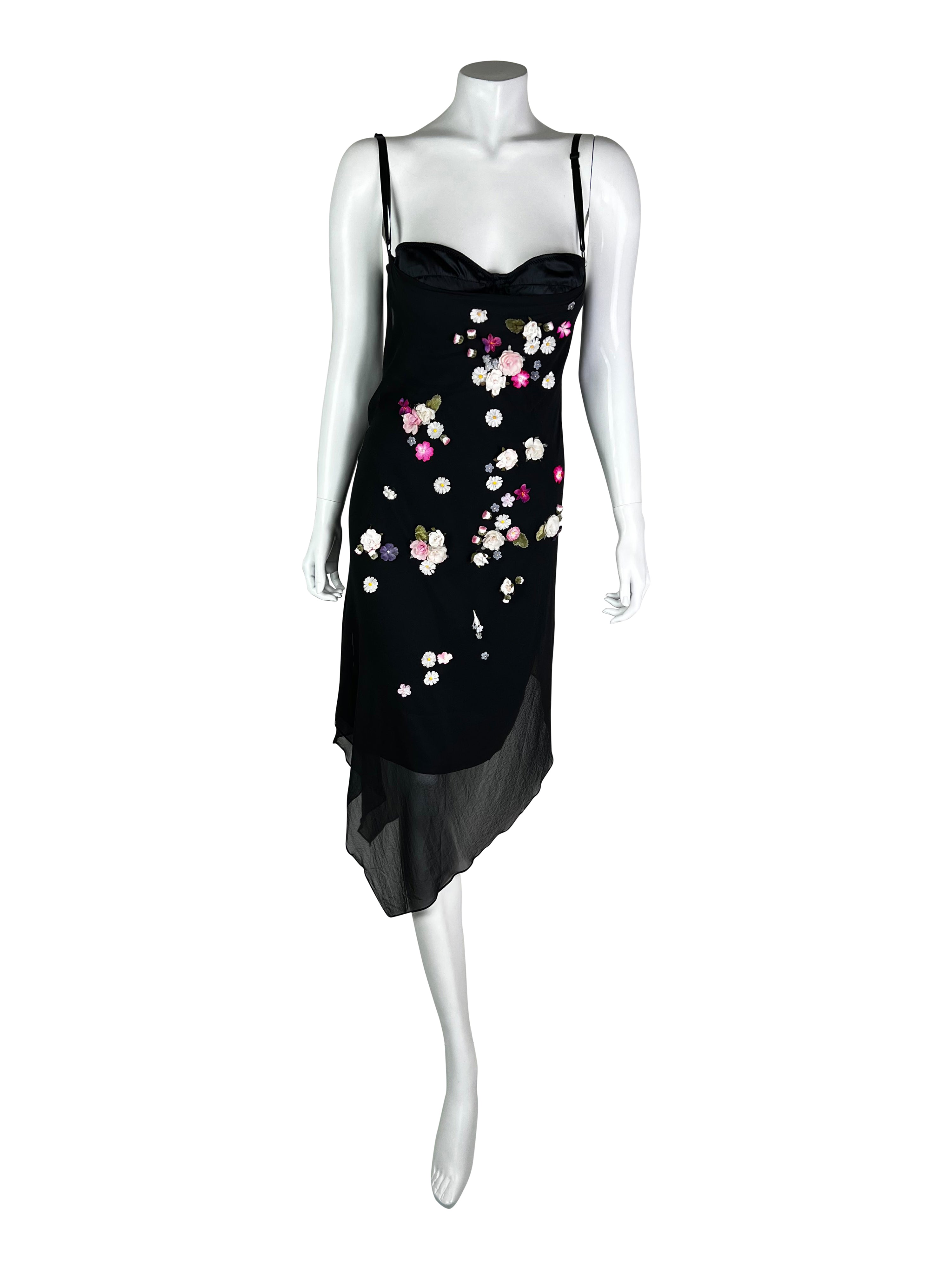Dolce & Gabbana Fall 1999 Appliqué Silk Dress