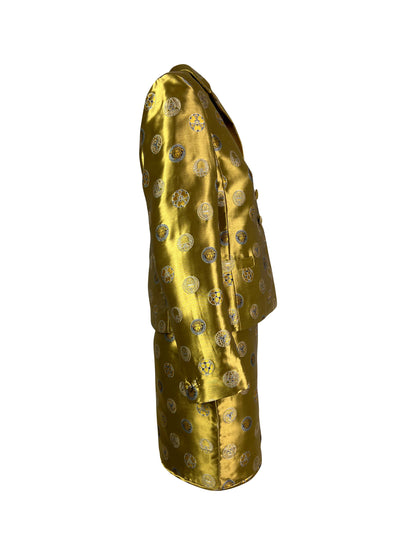 Gianni Versace Fall 1997 Golden Coin Print Suit