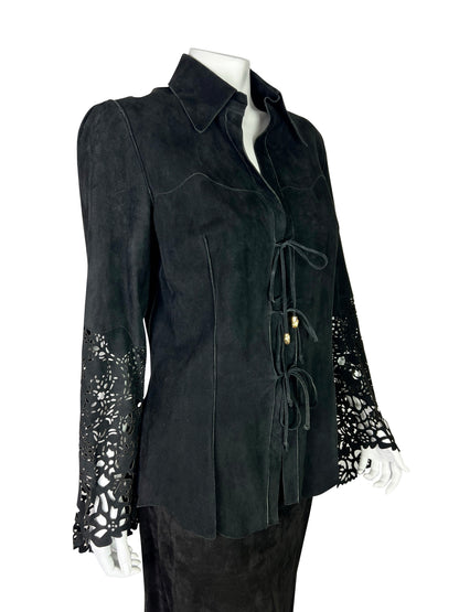 Roberto Cavalli Fall 1999 Suede Leather Set