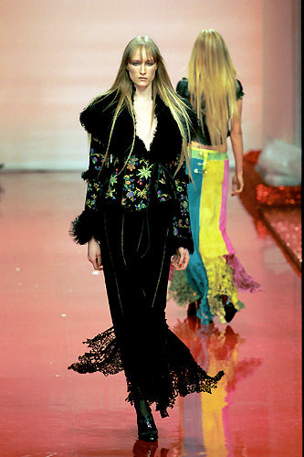 Roberto Cavalli Fall 1999 Suede Leather Set