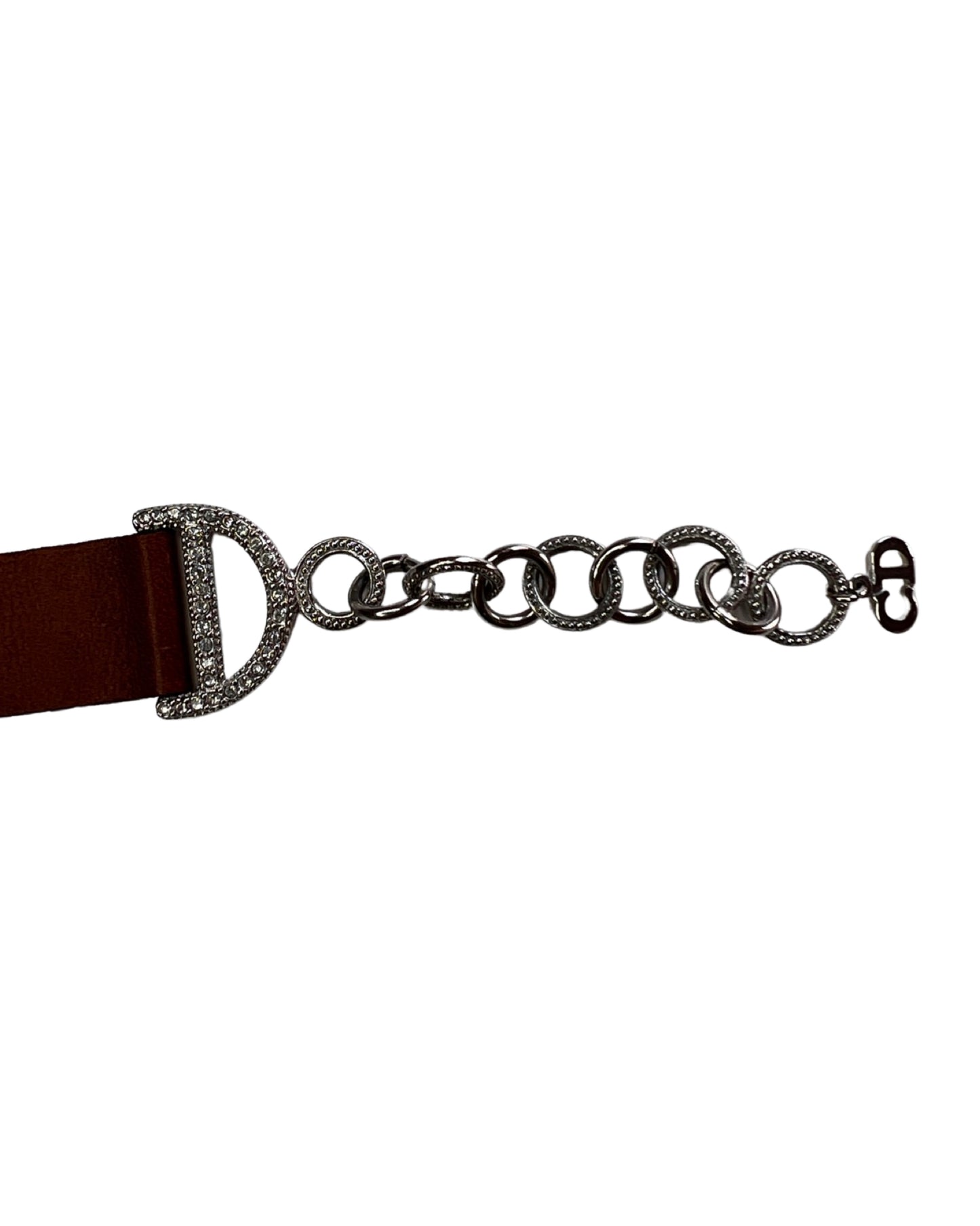 Dior Spring 2000 Leather CD Choker Necklace