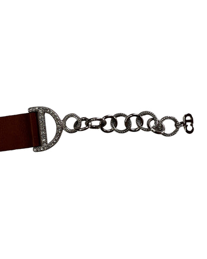 Dior Spring 2000 Leather CD Choker Necklace