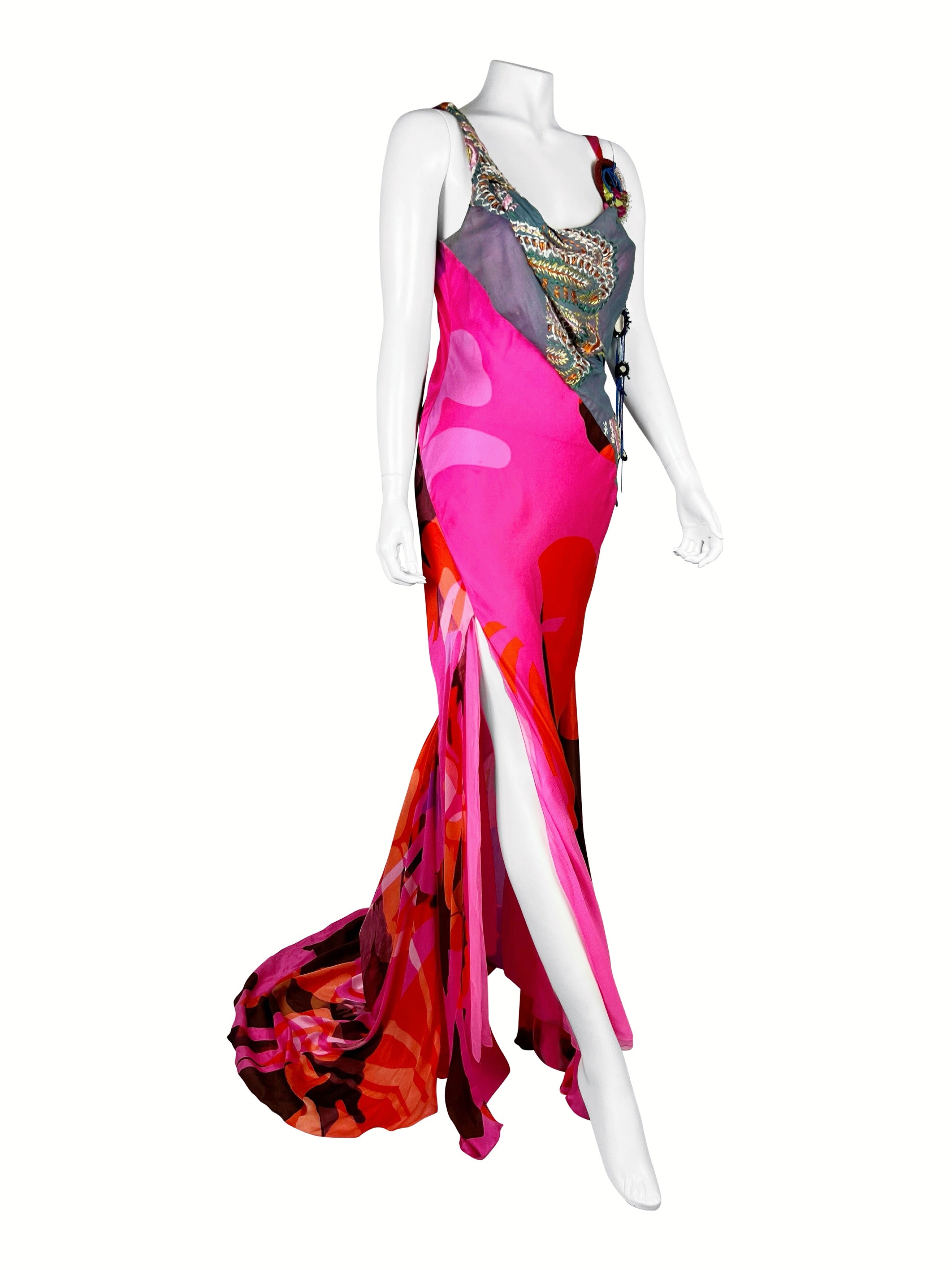 Christian Lacroix Spring 2003 Silk Gown