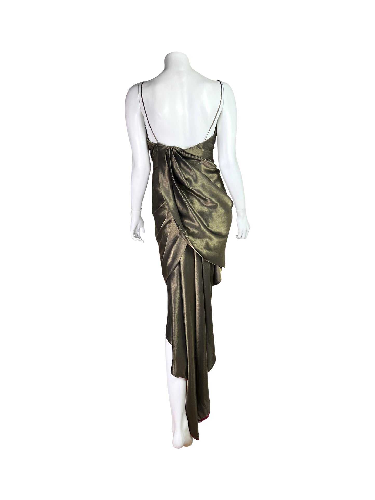 Rare! Chanel Fall 1990 Lamé Runway Dress