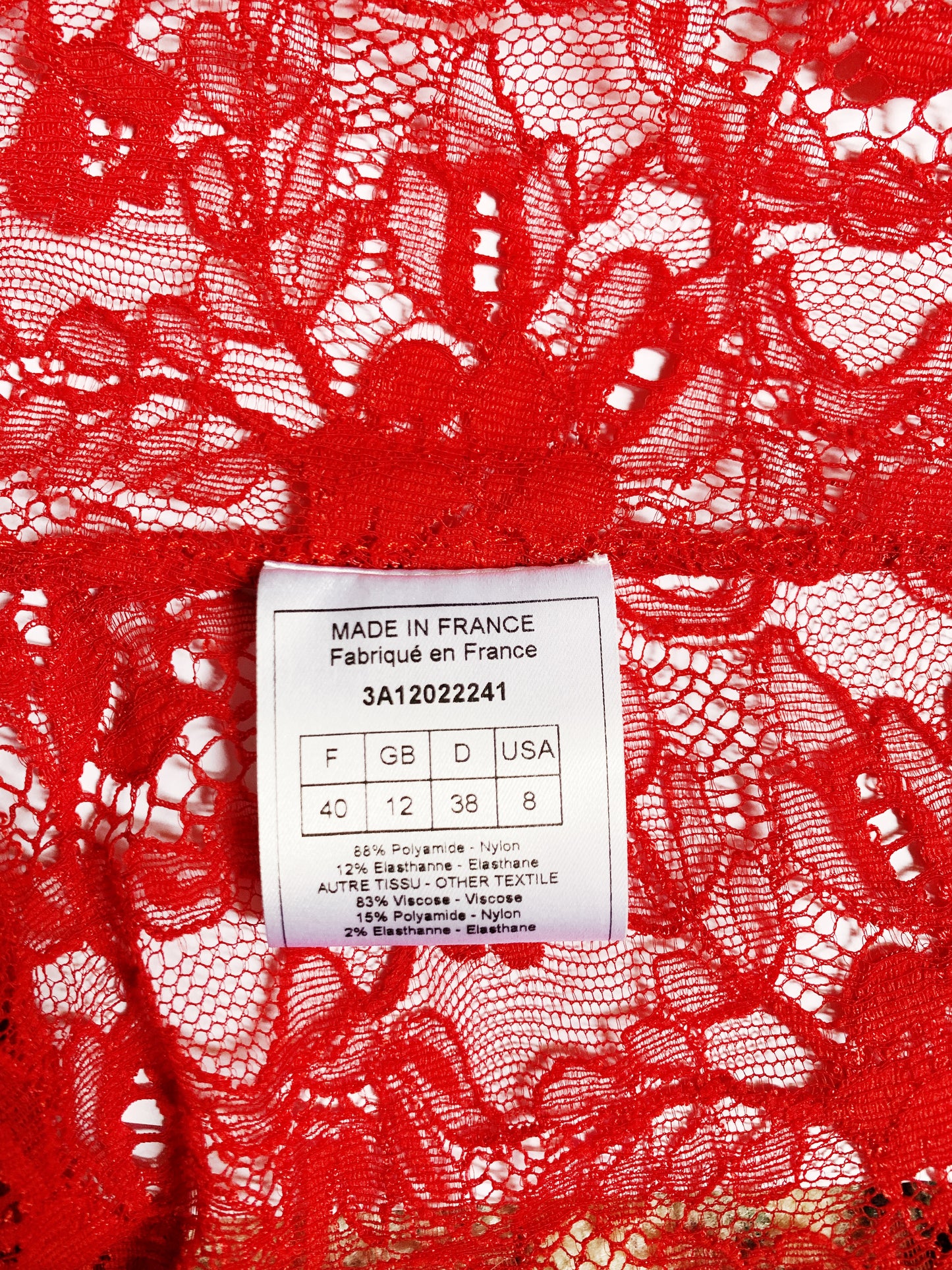 Dior Fall 2003 RTW Red Lace Set
