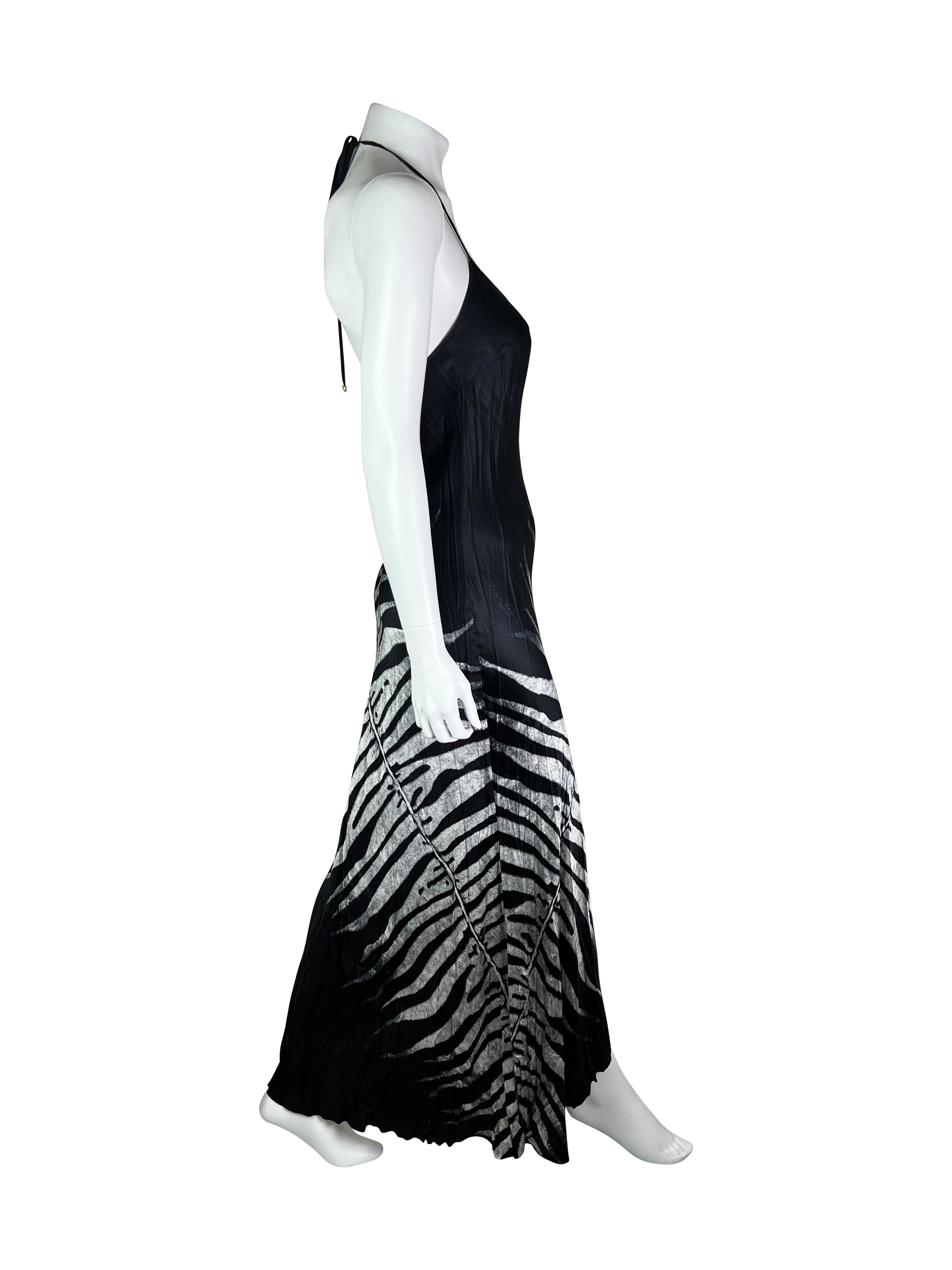 Roberto Cavalli Spring 2000 Printed Silk Dress