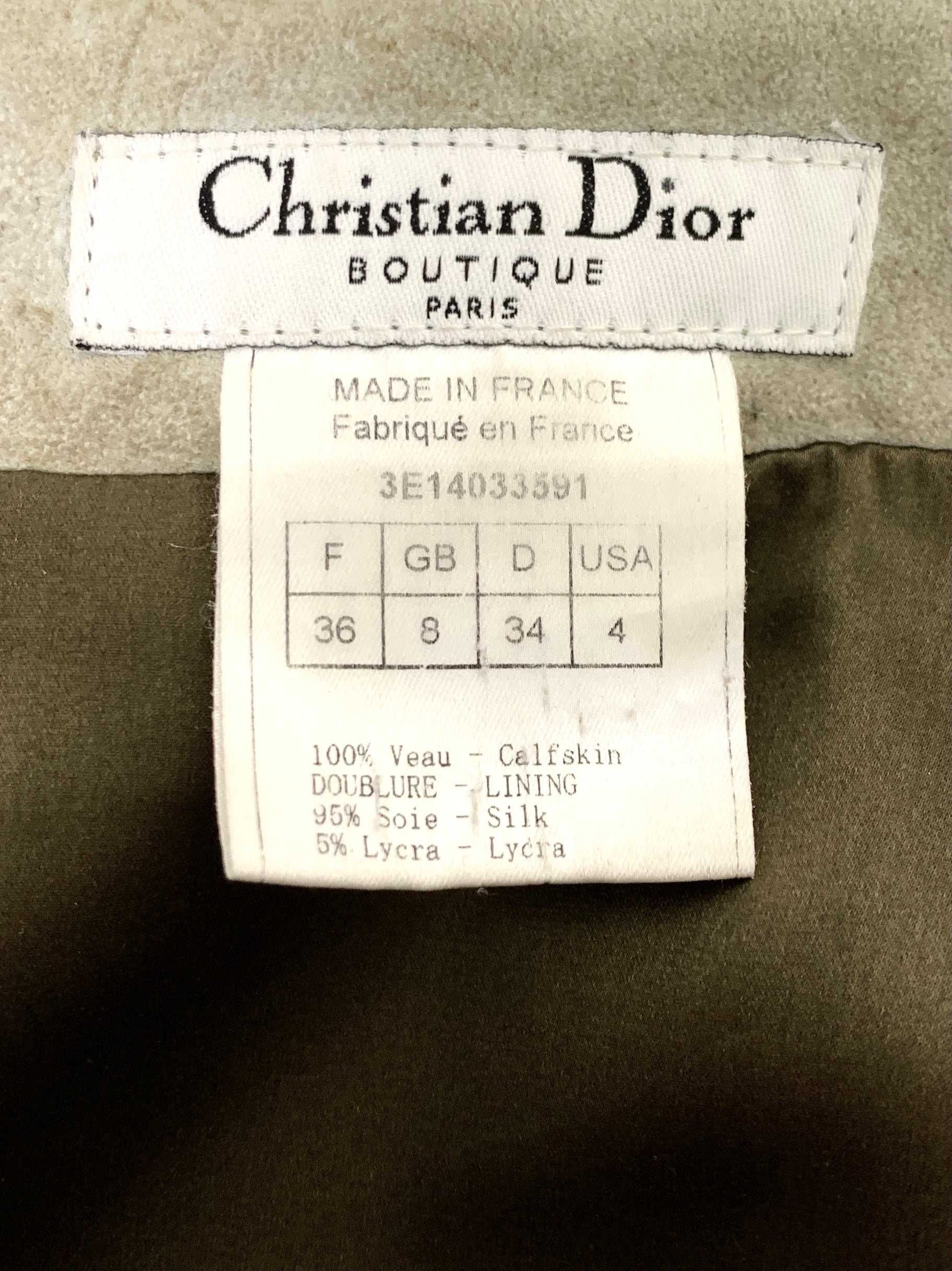 Dior Spring 2003 RTW Leather Skirt