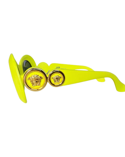 Gianni Versace Spring 1996 Medusa 418 Matte Neon Sunglasses