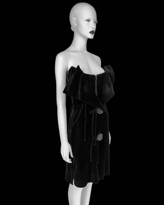 Vivienne Westwood Fall 1998 Corseted Velvet Dress