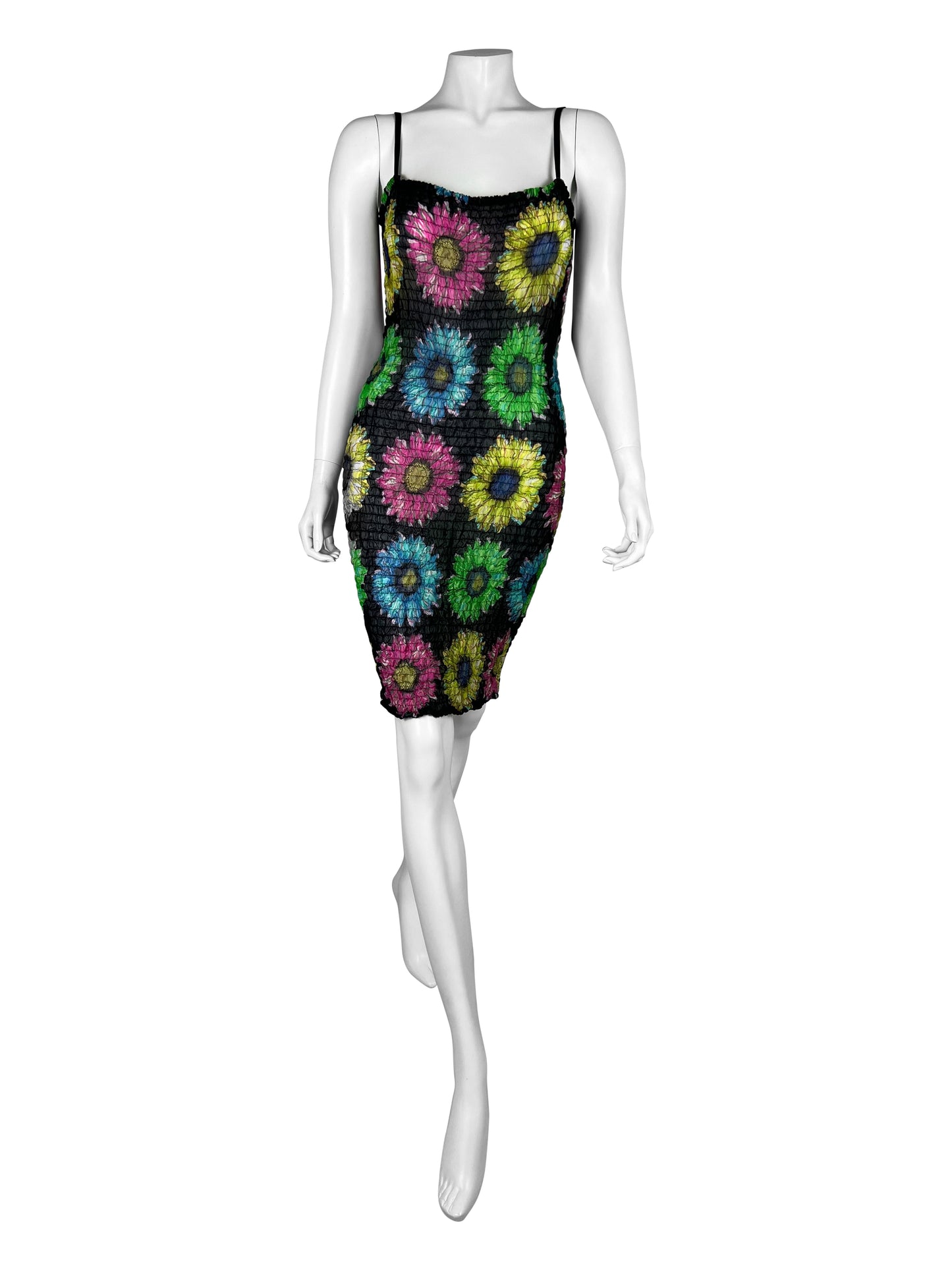 Versace Spring 2002 Sunflower Print Dress